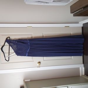 David's Bridal Navy Blue Bridesmaid dress